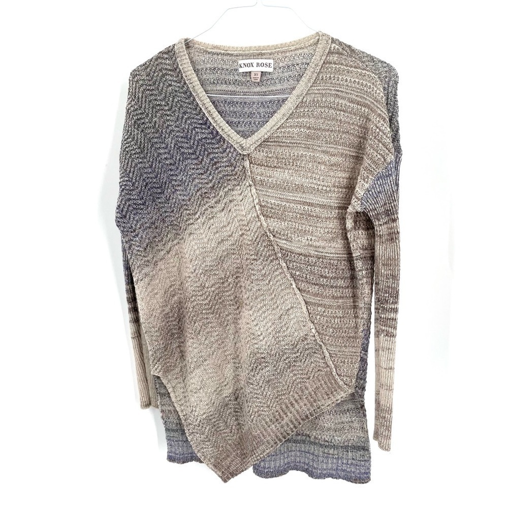 Knox Rose Asymmetrical Knit Pullover Tunic Sweater